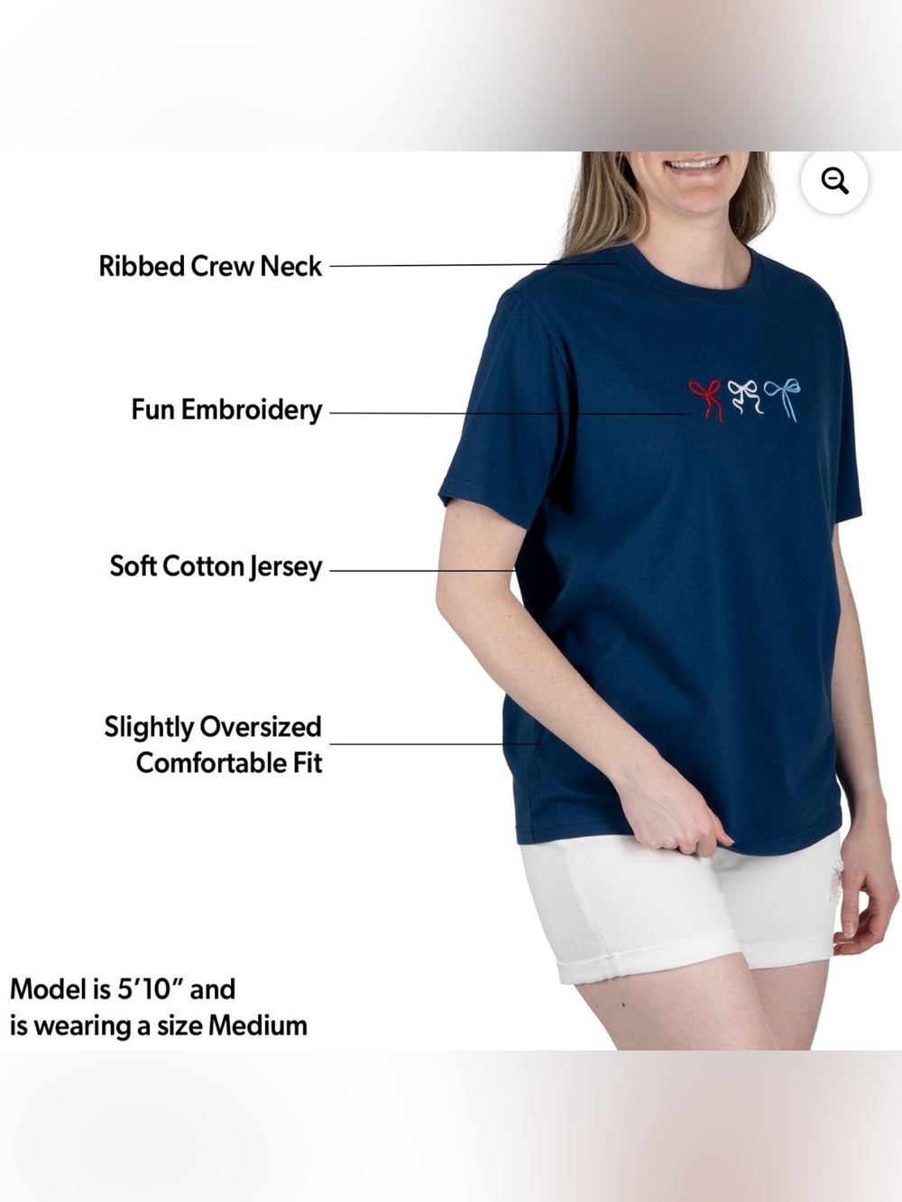 State of Mine Women's
Embroidered Americana T-Shirt - Picture 2 of 5